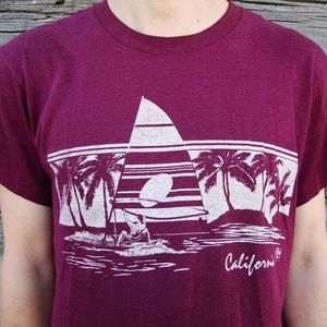 80s Vintage Trashed Paper Thin California T-shirt